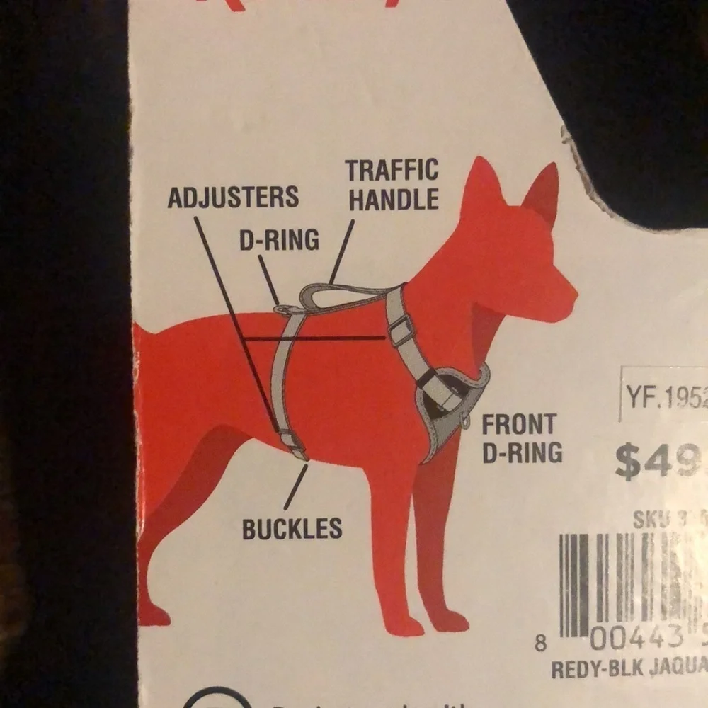 NWT Reddy Jacquard Dog Harness M